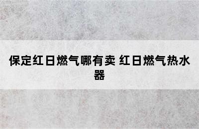 保定红日燃气哪有卖 红日燃气热水器